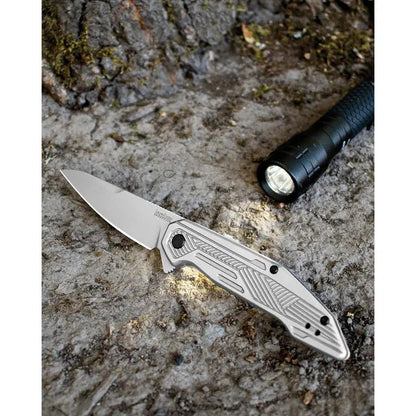 Kershaw Terran Framelock Assisted Opening Knife For EDC With 3.13in Bead Blast 8Cr13MoV Blade by Kershaw