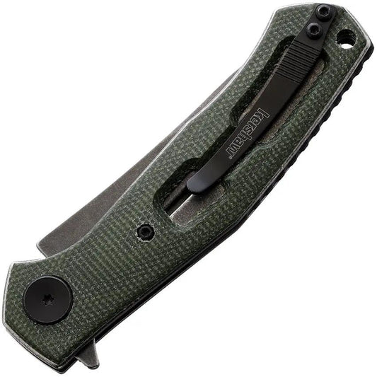 Kershaw Concierge Linerlock Micarta 4020MIG D2 Blade BlackWash For EDC Enthusiasts by Kershaw