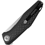 Kershaw Atmos Linerlock Knife 4037 3in Satin Blade Black G10 Carbon Fiber Inlay EDC by Kershaw