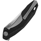 Kershaw Tumbler Sub Framelock 4038 Knife For EDC D2 Steel Stonewash Finish G10 Handle Carbon Fiber Inlay Extended Tang by Kershaw