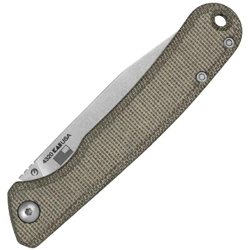 Kershaw Federalist Folder Knife CPM-154 Stonewash Blade Green Micarta Handle For Everyday Carry Enthusiasts Premium by Kershaw