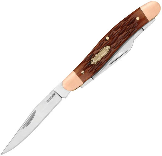 Kershaw Brandywine Folding Knife 3.5in D2 Tool Steel Dual Blades Brown Jigged Bone Handle For EDC Enthusiasts by Kershaw