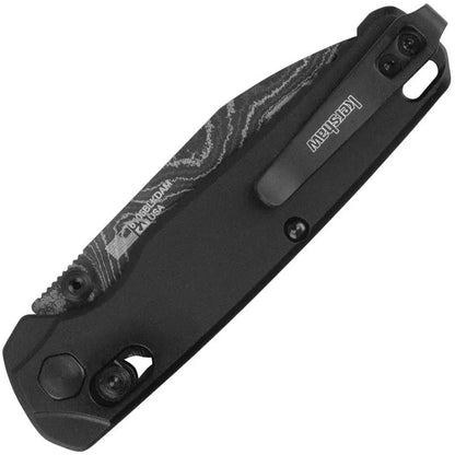 Kershaw Bel Air DuraLock Damascus EDC Pocket Knife With Black PVD Coated Blade For Everyday Carry by Kershaw