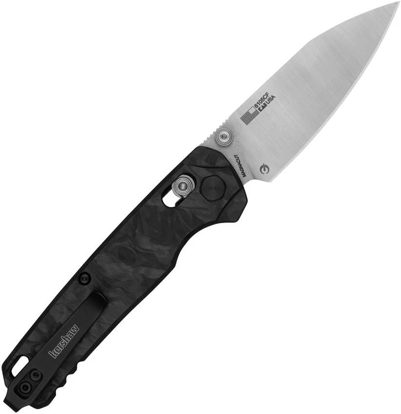 Kershaw Bel Air DuraLock EDC Knife With MagnaCut Blade 3.13in Closed 4.25in Marble Carbon Fiber by Kershaw