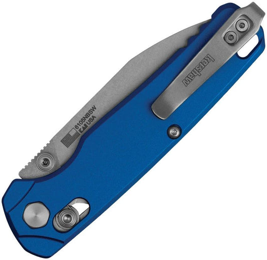 Kershaw Bel Air DualLock Blue Aluminum EDC Knife CPM MagnaCut Drop Point Blade Everyday Carry by Kershaw