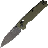 Kershaw Bel Air DuraLock Knife With BlackWash MagnaCut Blade Green Aluminum Handle EDC Ready by Kershaw
