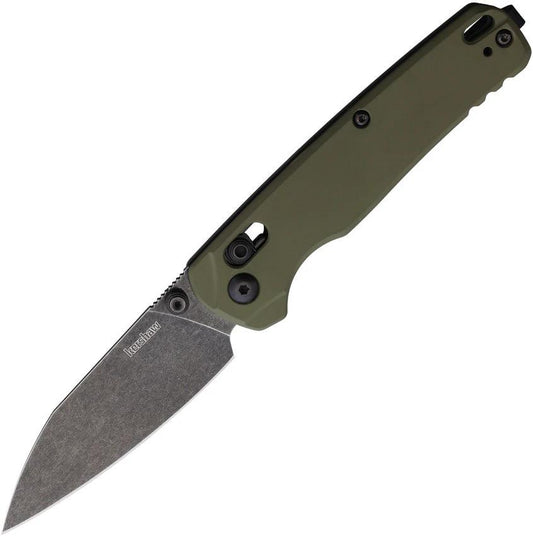 Kershaw Bel Air DuraLock Knife With BlackWash MagnaCut Blade Green Aluminum Handle EDC Ready by Kershaw