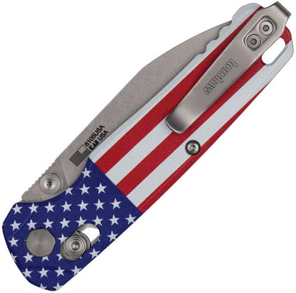 Kershaw Bel Air DuraLock Flag MagnaCut EDC Knife With American Flag Aluminum Handle by Kershaw