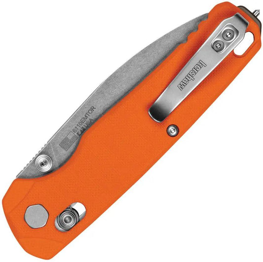 Kershaw Bel Air EMT DuraLock Knife With MagnaCut Blade Orange G10 Glass Breaker Included by Kershaw