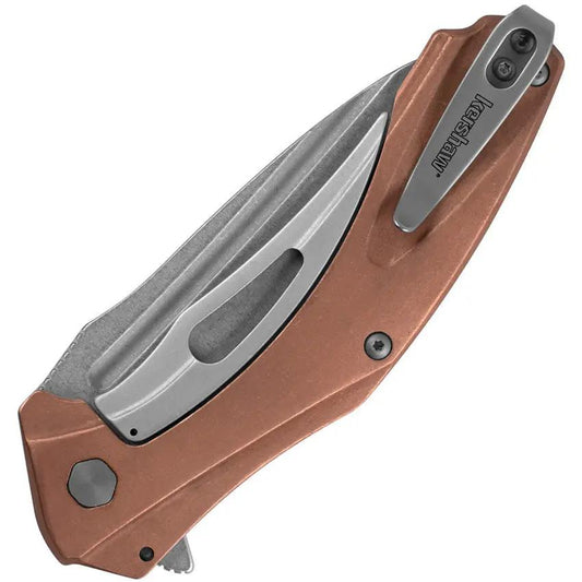 Kershaw Natrix XL Copper Sub Framelock Knife With 3.75in D2 Blade 5in Closed KVT Opening For EDC Enthusiasts by Kershaw