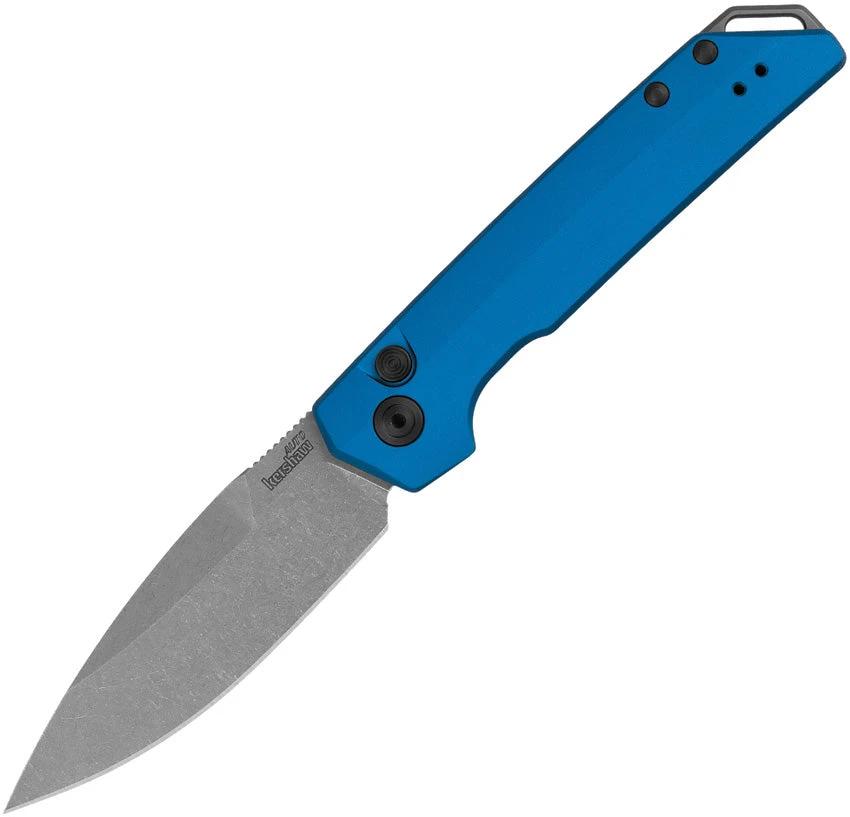 Kershaw Auto Launch Knife With MagnaCut Blade Iridium Blue Aluminum Handle For EDC Enthusiasts by Kershaw