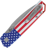 Kershaw Automatic Launch Button Lock Knife USA 7038USA MagnaCut Spear Point EDC Compact With American Flag Handle by Kershaw