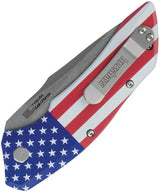 Kershaw Auto Launch 1 Button Lock Knife USA Flag Aluminum Handle CPM154 Stonewash Blade For EDC Fans by Kershaw