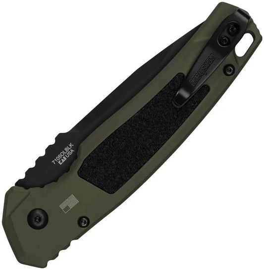 Kershaw Auto Launch 16 Automatic Knife 3.5 Inch CPM M4 Tanto Blade Black Cerakote OD Green Handle For EDC Enthusiasts by Kershaw