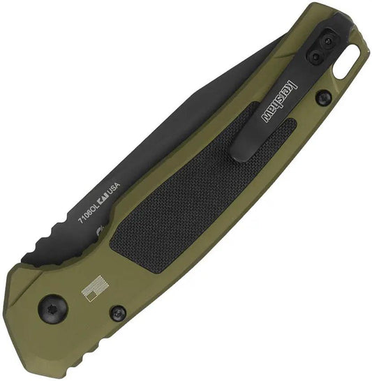 Kershaw Auto Launch 21 Button Lock Knife For EDC With Anodized OD Green Aluminum Handle CPM M4 Blade by Kershaw