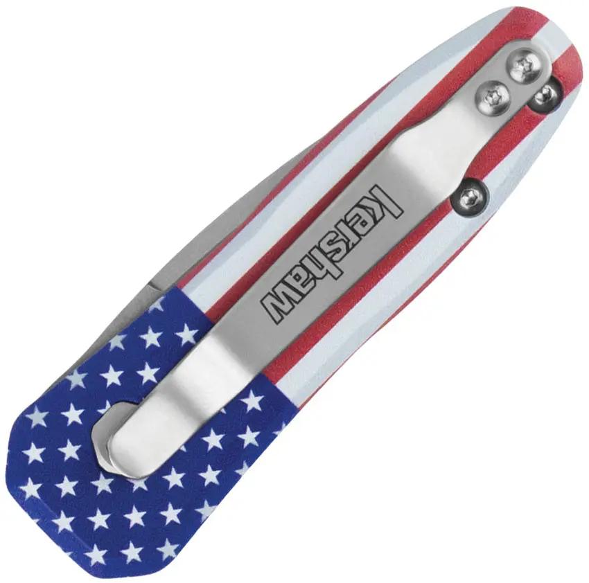 Kershaw Auto Launch 4 Automatic Opening Knife CPM 154 Blade American Flag Aluminum Handle For EDC Enthusiasts by Kershaw