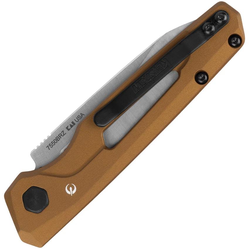 Kershaw Auto Launch 11 Button Lock Automatic Folding Knife For EDC Enthusiasts CPM154 Bronze Aluminum Handle by Kershaw