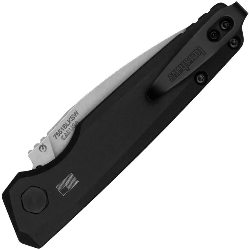 Kershaw Auto Launch 18 Knife Black Stonewash CPM 154 Blade Black Anodized Aluminum Handle EDC Enthusiast by Kershaw