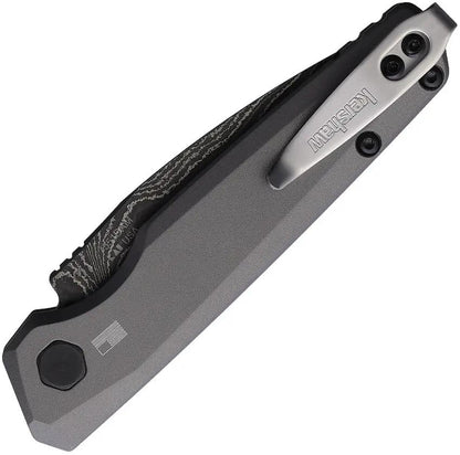 Kershaw Auto Launch 18 Damascus Automatic Knife With Gray Aluminum Handle For EDC by Kershaw