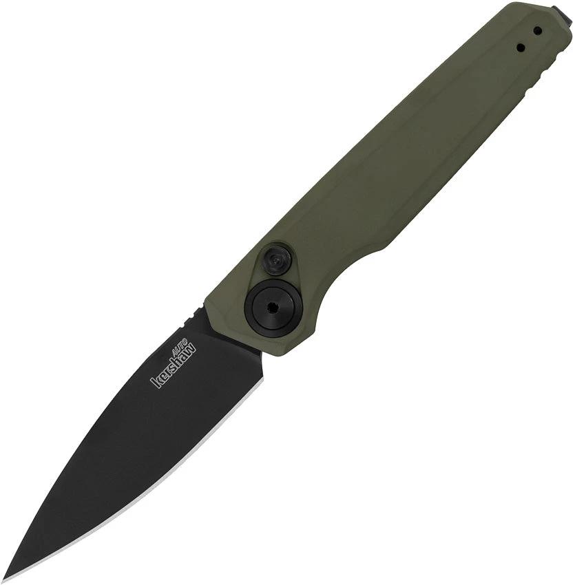 Kershaw Auto Launch 18 OL Black Automatic Opening Knife With CPM154 Blade And Green Aluminum Handle For EDC by Kershaw