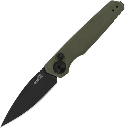 Kershaw Auto Launch 18 OL Black Automatic Opening Knife With CPM154 Blade And Green Aluminum Handle For EDC by Kershaw