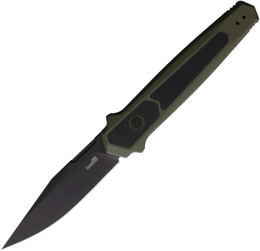 Kershaw Auto Launch 17 Button Lock Knife Automatic Opening 3.5in MagnaCut Black Cerakote EDC Tactical by Kershaw