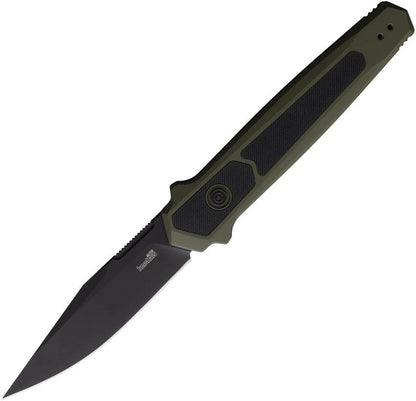 Kershaw Auto Launch 17 Button Lock Knife Automatic Opening 3.5in MagnaCut Black Cerakote EDC Tactical by Kershaw