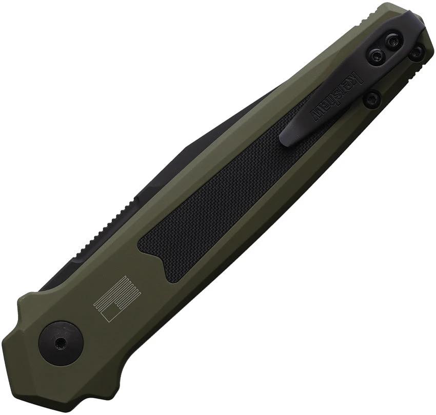 Kershaw Auto Launch 17 Button Lock Knife Automatic Opening 3.5in MagnaCut Black Cerakote EDC Tactical by Kershaw
