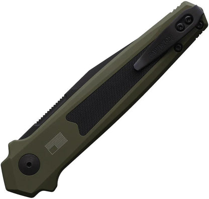 Kershaw Auto Launch 17 Button Lock Knife Automatic Opening 3.5in MagnaCut Black Cerakote EDC Tactical by Kershaw