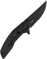 Kershaw Outright Framelock Assisted Opening Everyday Carry Knife 3 Inch Black PVD Serrated Blade 8Cr13MoV G10 by Kershaw