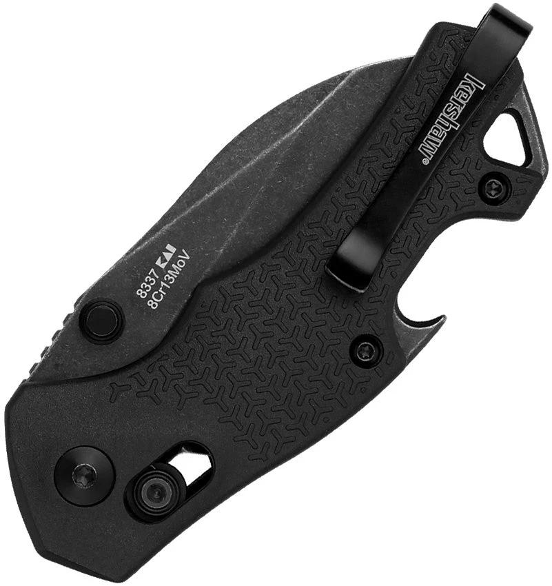 Kershaw Craze DuraLock Folding Knife For EDC Bottle Opener BlackWash 8Cr13MoV Pocket Clip by Kershaw