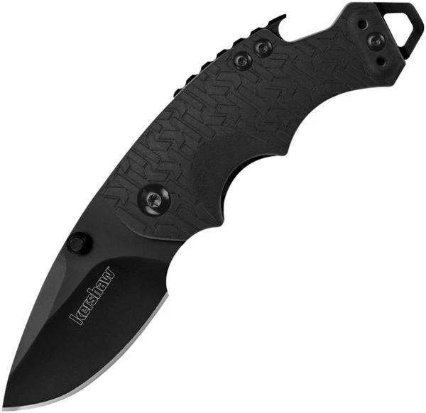 Kershaw Shuffle Linerlock Black 8700BLK Compact EDC Knife For EDC Fans Bottle Opener And Lanyard Attachment by Kershaw