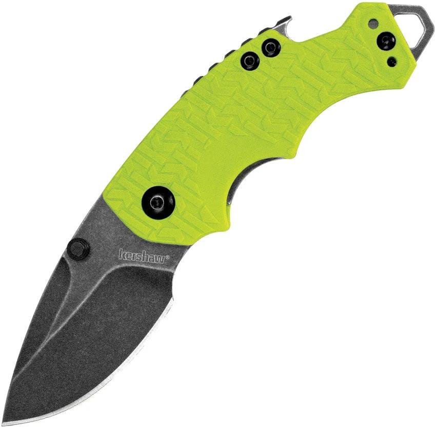Kershaw Shuffle Lime Green BlackWash 8Cr13MoV EDC Knife With Bottle Opener And Screwdriver Tip by Kershaw