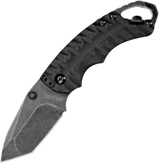 Kershaw Shuffle II Linerlock Knife Blackwash 8Cr13MoV Tanto, 4in Closed, Bottle Opener, Rugged Everyday Carry by Kershaw
