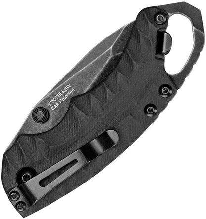 Kershaw Shuffle II Linerlock Knife Blackwash 8Cr13MoV Tanto, 4in Closed, Bottle Opener, Rugged Everyday Carry by Kershaw