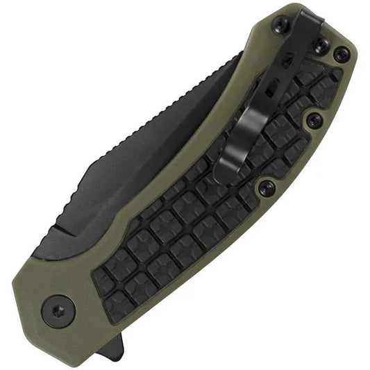 Kershaw Faultline Linerlock Folding Knife 3in Blade 8Cr13MoV Green GRN Handle EDC by Kershaw