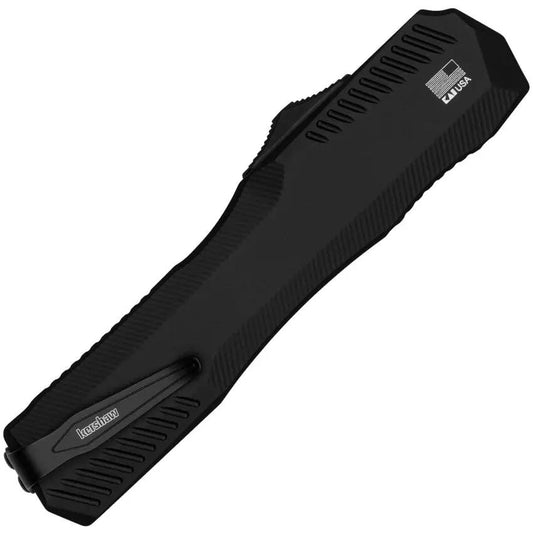 Kershaw Auto Livewire OTF Knife MagnaCut DoubleEdge Dagger Blade Black PVD Partially Serrated 4.88in Tactical EDC by Kershaw
