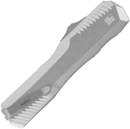 Kershaw Auto Livewire OTF Knife MagnaCut Reverse Tanto 3.25in Blade Raw Aluminum Handle For EDC Enthusiasts by Kershaw