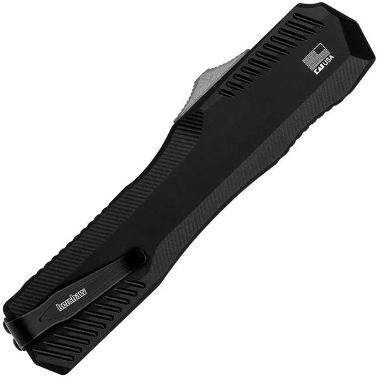 Kershaw Auto Livewire OTF Serrated Knife CPM MagnaCut Black Aluminum Handle EDC by Kershaw