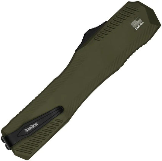 Kershaw Auto Livewire OTF Knife MagnaCut Tanto Green Handle EDC Tactical For Adventurous Knife Enthusiasts by Kershaw