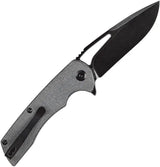 Kansept Knives Kryo Framelock - Denim Micarta Handle, 3.5Inch Blade, 4.5Inch Closed, 12C27 Sandvik Steel by Kansept Knives