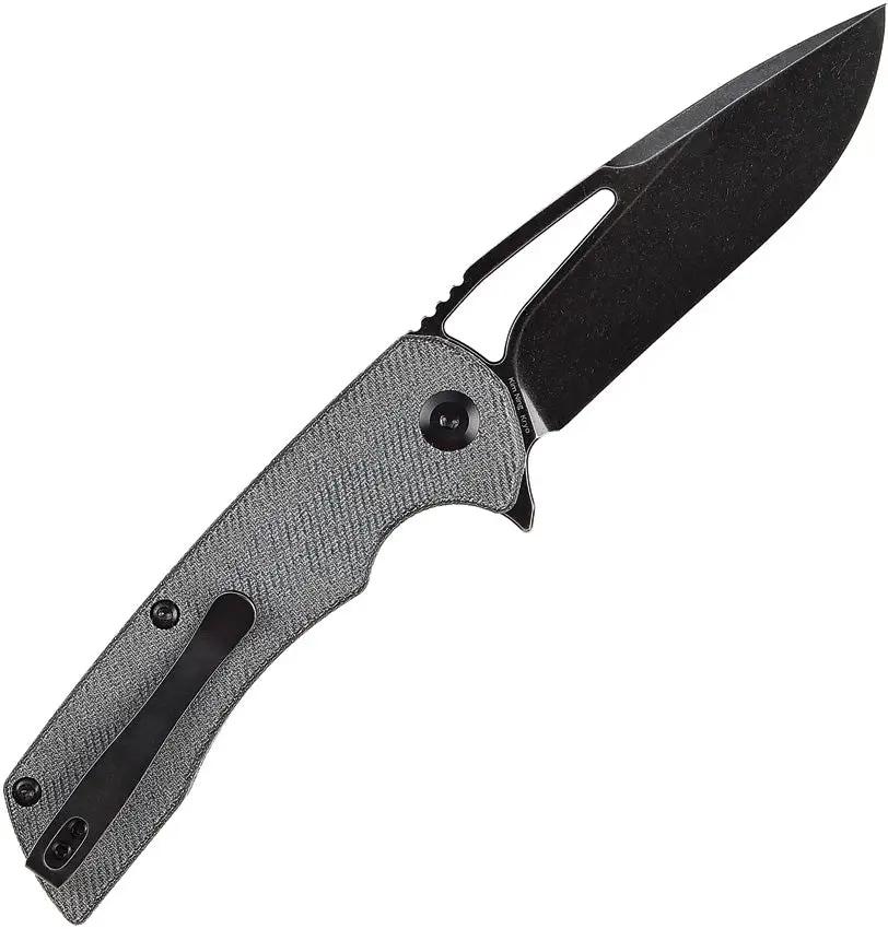 Kansept Knives Kryo Framelock - Denim Micarta Handle, 3.5Inch Blade, 4.5Inch Closed, 12C27 Sandvik Steel by Kansept Knives