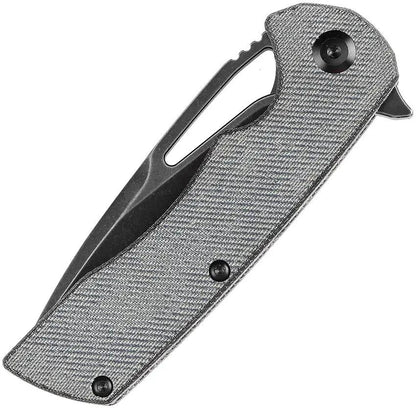 Kansept Knives Kryo Framelock - Denim Micarta Handle, 3.5Inch Blade, 4.5Inch Closed, 12C27 Sandvik Steel by Kansept Knives
