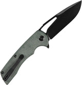 Kansept Knives Kryo Framelock Green Micarta T1001M2 - 12C27 Sandvik Stainless Blade Durable EDC Folder by Kansept Knives