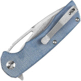 Kansept Knives Kryo Framelock Blue Micarta - Durable 3.5 Inch Blade EDC Knife With Extended Tang by Kansept Knives