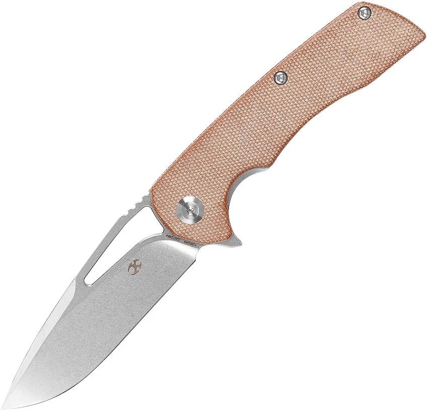 Kansept Knives Kryo Framelock Brown Micarta T1001M4 by Kansept Knives