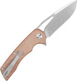 Kansept Knives Kryo Framelock Brown Micarta T1001M4 by Kansept Knives