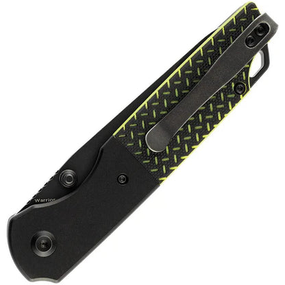 Kansept Knives Warrior Linerlock Green TiNi D2 Drop Point Blade - G10 Handle Aluminum Bolsters by Kansept Knives