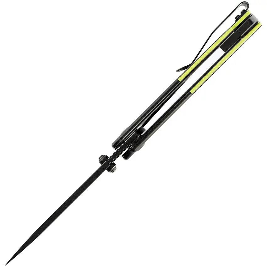 Kansept Knives Warrior Linerlock Green TiNi D2 Drop Point Blade - G10 Handle Aluminum Bolsters by Kansept Knives