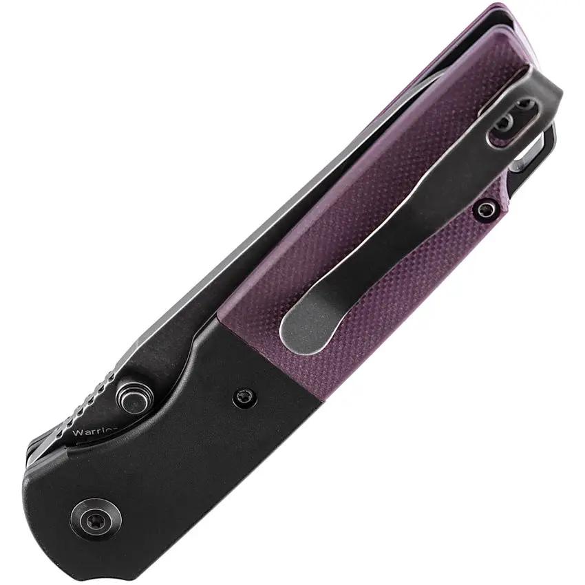 Kansept Knives Warrior Linerlock Purple G10 - D2 TiNi Coated Drop Point Blade With Lanyard Hole by Kansept Knives